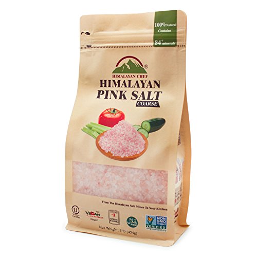 Product Cover Himalayan Chef Pink Salt Coarse Stand Up Bag w/Window,100% Pure Natural Himalayan Pink Salt - 1 LBS