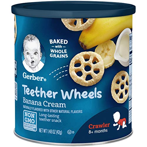 Product Cover Gerber Teether Wheels, Banana Cream, 1.48 Ounce (Pack of 6)
