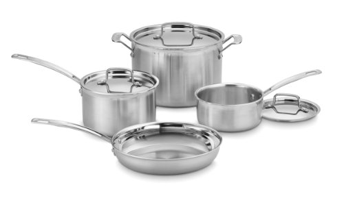 Product Cover Cuisinart MCP-7N MultiClad Pro Stainless-Steel Cookware 7-Piece Cookware Set - Silver