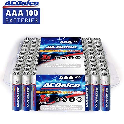 Product Cover ACDelco AAA Super Alkaline Batteries in Recloseable Package, 100 Count
