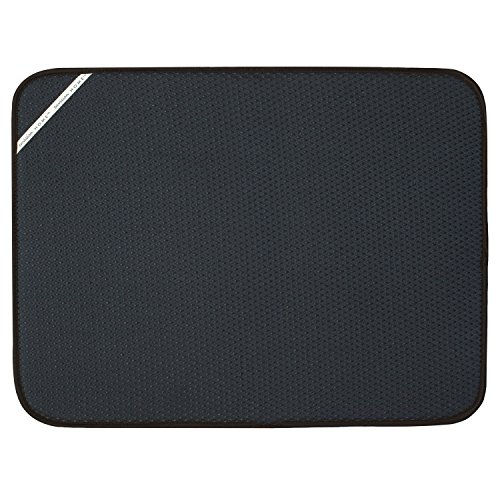 Product Cover Envision Home 432801 18 24-Inch Microfiber Dish Drying Mat, X-Large, Black, XL
