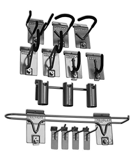 Product Cover Proslat 11005 Sports Equipment Steel Hook Variety Kit Designed for PVC Slatwall, 13-Piece