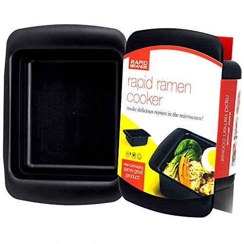 Product Cover Rapid Ramen Cooker - Microwave Ramen in 3 Minutes - BPA Free and Dishwasher Safe - Black