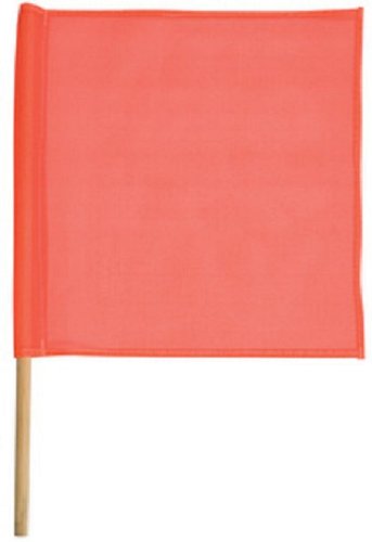 Product Cover Safety Flag SFKV18-30 18-Inch Mesh Safety Flags, with Dowel Red/Orange