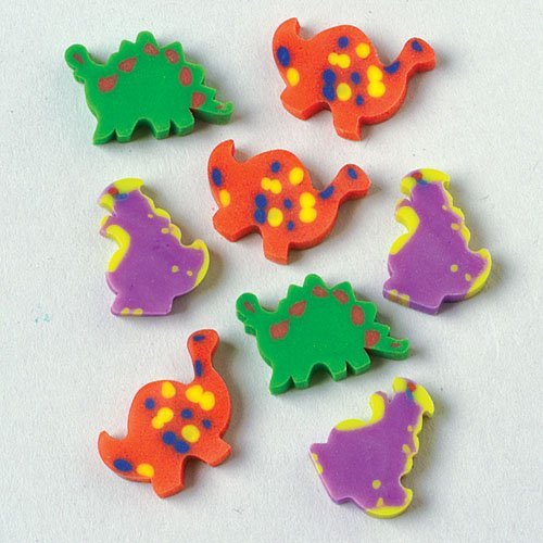 Product Cover Lot of 144 Assorted Mini Dinosaur Erasers