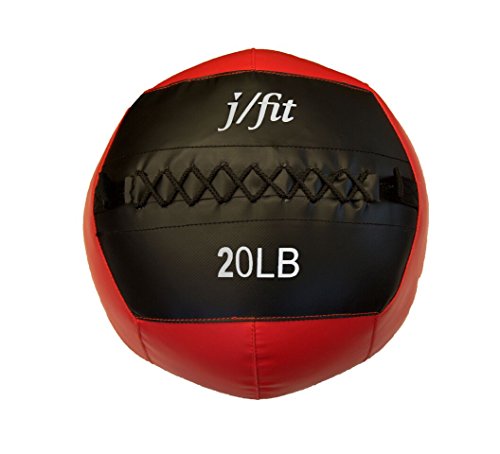 Product Cover j/fit Medicine Ball, Red/Black, 20-Pound