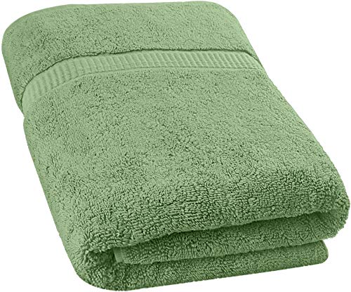 Product Cover Utopia Towels - Luxurious Jumbo Bath Sheet (35 x 70 Inches, Sage Green) - 600 GSM 100% Ring Spun Cotton Highly Absorbent and Quick Dry Extra Large Bath Towel - Super Soft Hotel Quality Towel