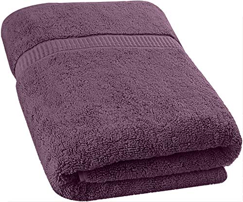 Product Cover Utopia Towels - Luxurious Jumbo Bath Sheet (35 x 70 Inches, Plum) - 600 GSM 100% Ring Spun Cotton Highly Absorbent and Quick Dry Extra Large Bath Towel - Super Soft Hotel Quality Towel