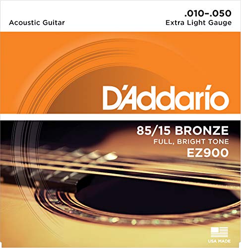 Product Cover D'Addario Bronze Acoustic Guitar Strings_{.010-.050_Extra Light Gauge}_Stainless Steel Material