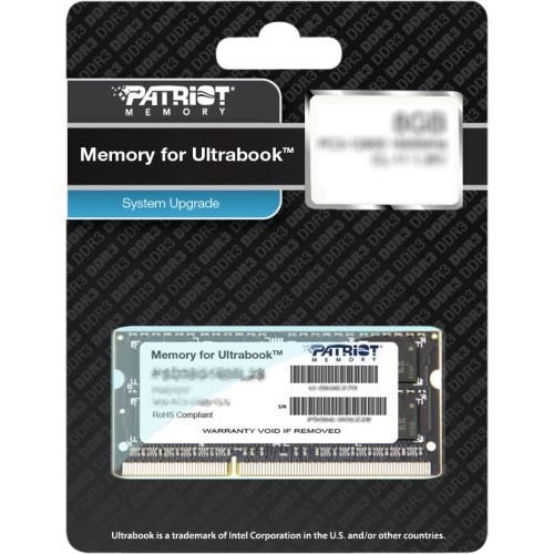 Product Cover Patriot 1.35V 8GB DDR3 1600MHz PC3-12800 CL11 SODIMM Memory PSD38G1600L2S