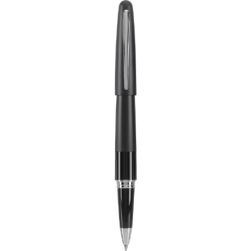 Product Cover PILOT Metropolitan Collection Gel Roller Pen, Black Barrel, Classic Design, Fine Point, Black Ink (91207)