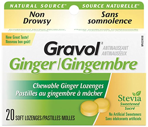 Product Cover Certified Organic Ginger GRAVOL (20 Chewable Lozenges)500mg Antinauseant for NAUSEA, VOMITING & MOTION SICKNESS