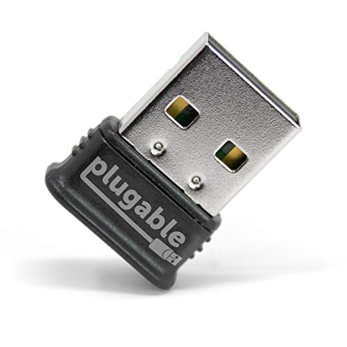 Product Cover Plugable USB Bluetooth 4.0 Low Energy Micro Adapter (Compatible with Windows 10, 8.1, 8, 7, Raspberry Pi, Linux Compatible, Classic Bluetooth, and Stereo Headset Compatible)
