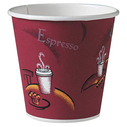 Product Cover SOLO 410SI-0041 Single-Sided Poly Paper Hot Cup, 10 oz. Capacity, Bistro (Case of 1,000)
