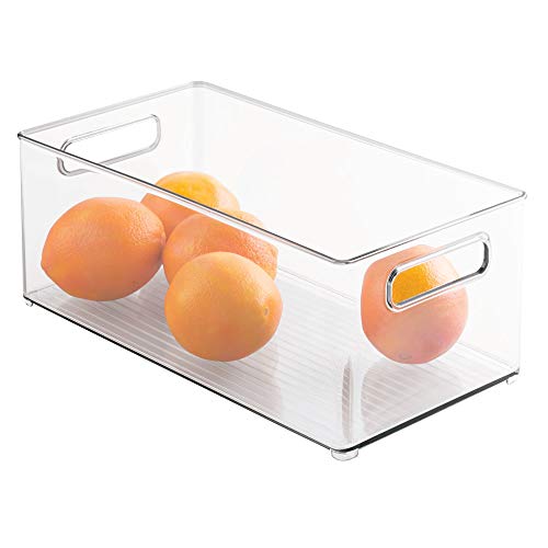 Product Cover InterDesign Refrigerator or Freezer Storage Bin - Food Organizer Container for Kitchen - Deep Drawer, Clear