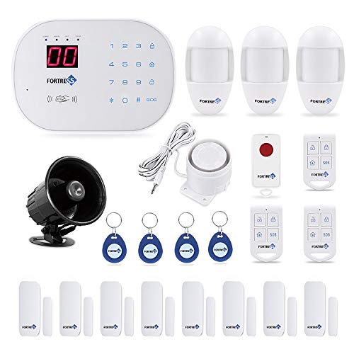 Product Cover  Compatible with Alexa -App Controlled Updated S03 WiFi and Landline Security Alarm System Deluxe Kit Wireless DIY Home Security System by Fortress Security Store- Easy to Install