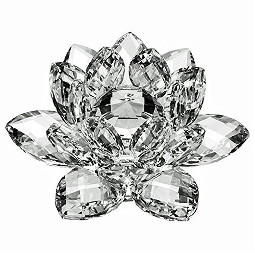 Product Cover Generic 4-inch Amlong Crystal Clear Crystal Lotus Flower with Box