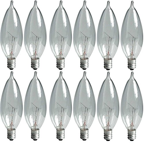 Product Cover GE Lighting Crystal Clear 76239 60-Watt, 650-Lumen Bent Tip Light Bulb with Candelabra Base, 16-Pack