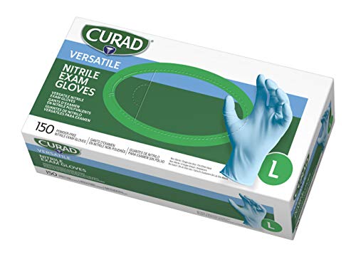 Product Cover Curad Nitrile Exam Gloves, Latex Free, 9.5