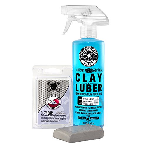 Product Cover Chemical Guys Cly_KIT_2 Medium Duty Clay Bar and Luber Synthetic Lubricant Kit (16 oz) (2 Items)