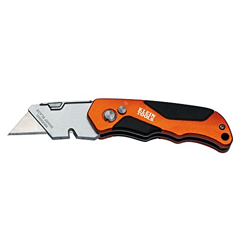 Product Cover Klein Tools 44131 Folding Utility Knife, Heavy Duty, Triple Ground Blades Stay Sharp, Pocket Clip