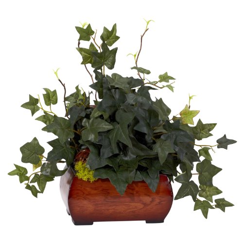 Product Cover Nearly Natural 6683 Puff Ivy with Chest Decorative Silk Plant, Green