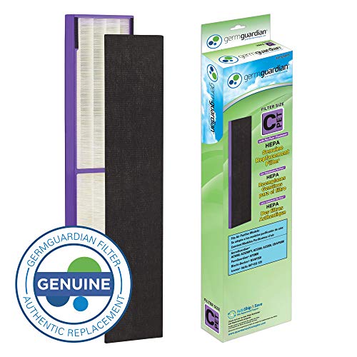 Product Cover Germ Guardian FLT5250PT True HEPA GENUINE Air Purifier Replacement Filter C, with Pet Pure Treatment for GermGuardian AC5250PT, AC5000E, AC5300B, AC5350W, AC5350B, CDAP5500, and More