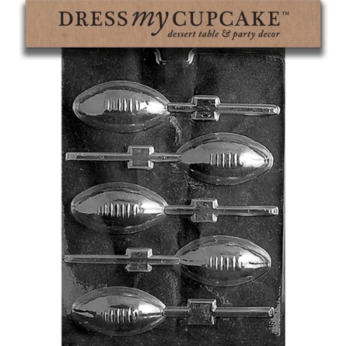 Product Cover Dress My Cupcake Chocolate Candy Mold, Football Lollipop