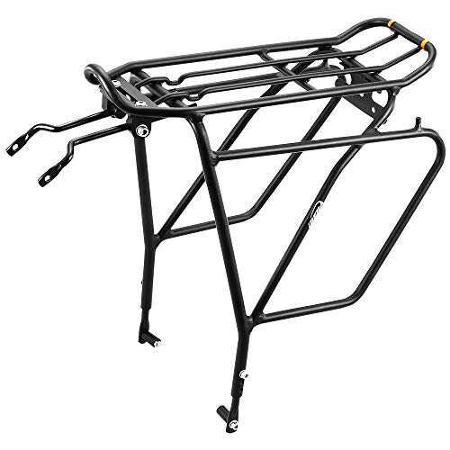 Product Cover Ibera Bike Rack - Bicycle Touring Carrier Plus+ for Disc Brake Mount, Frame-Mounted for Heavier Top & Side Loads, Height Adjustable for 26