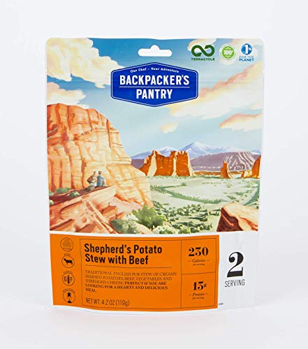Product Cover Backpacker's Pantry Shepherd's Potato Stew with Beef, 2 Servings Per Pouch, Freeze Dried Food, 13 Grams of Protein, Gluten Free