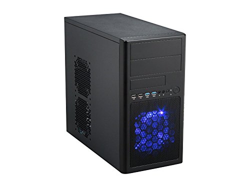 Product Cover Rosewill Micro-ATX Mini Tower Computer Case with Dual USB 3.0, Dual Fans and 12.5-Inch Card LINE-M Black