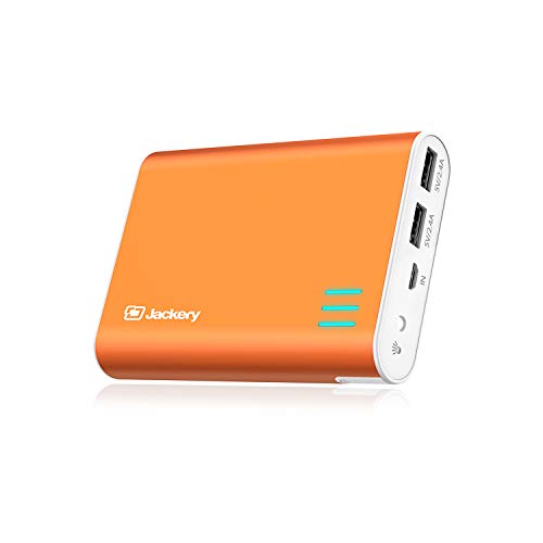 Product Cover Jackery External Battery Charger Giant+ 12000mAh Power Outdoors Dual USB Portable Battery Charger/External Battery Pack/Phone Backup Power Bank with Emergency Flashlight for iPhone, Samsung-Orange
