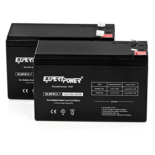 Product Cover ExpertPower Standard 12V 7AH Rechargeable SLA Battery, (EXP1270-2) - 2 Pack