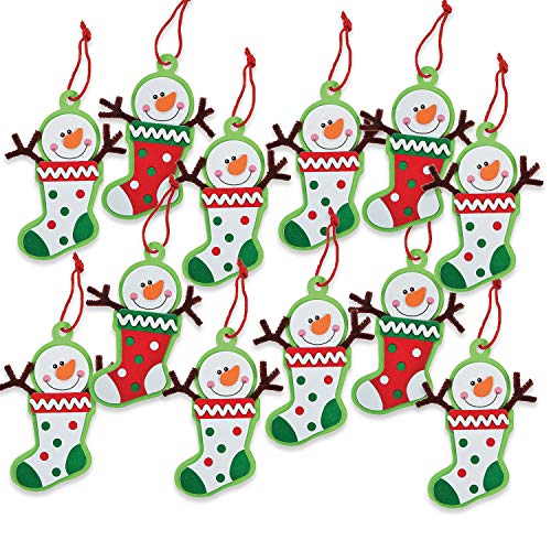 Product Cover 12 - Snowman Stocking Ornament Craft Kit - Crafts for Kids & Ornament Crafts