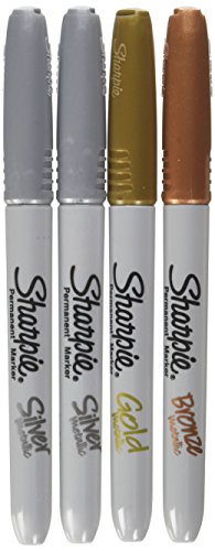 Product Cover Sharpie - Fine Point Metallic Permanent Markers - 2 Silver/1 Gold/1 Bronze