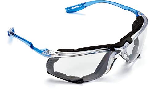 Product Cover 3M Safety Glasses, Virtua CCS Protective Eyewear 11872, Removable Foam Gasket, Clear Anti-Fog Lenses, Corded Ear Plug Control System