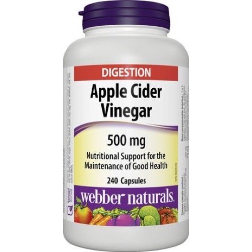 Product Cover Webber Naturals Apple Cider Vinegar Capsules, 500mg