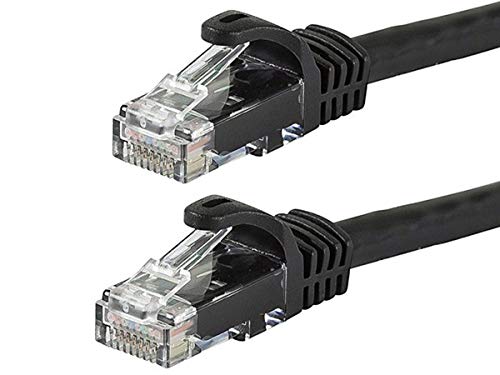 Product Cover Monoprice Flexboot Cat6 Ethernet Patch Cable - Network Internet Cord - RJ45, Stranded, 550Mhz, UTP, Pure Bare Copper Wire, 24AWG, 3ft, Black