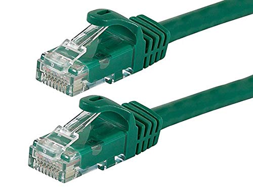Product Cover Monoprice Flexboot Cat6 Ethernet Patch Cable - Network Internet Cord - RJ45, Stranded, 550Mhz, UTP, Pure Bare Copper Wire, 24AWG, 25ft, Green
