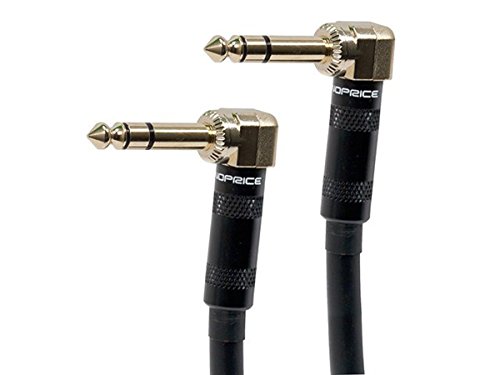 Product Cover 3ft Premier Series 1/4inch (TRS or Stereo Phono) Right Angle Male to Right Angle Male 16AWG Cable (Gold Plated)