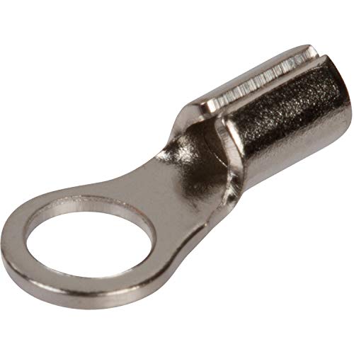 Product Cover Morris Products High Temperature Ring Terminals - 12-10 Wire Size - #10 Stud Size - Nickel-Plated Steel - For HVAC, Industrial Kilns, Electric Space Heaters, Commercial Ovens, Fryers - Pack of 100