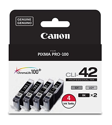 Product Cover Canon CLI-42 ChromaLife Value Pack (2 Photo Black, 1 Gray & 1 Light Gray) for Pixma Pro-100