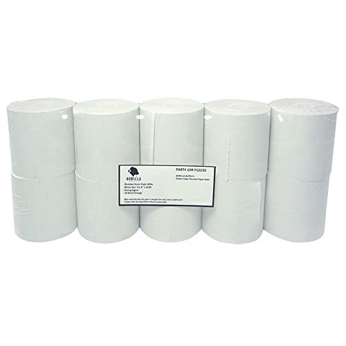 Product Cover Gorilla Supply Thermal Receipt Paper Rolls 3 1/8 x 230 10 Rolls