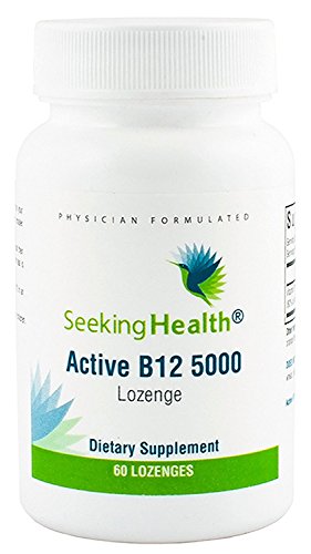 Product Cover Active B12 5000 Lozenge | Sublingual Vitamin B12 | Provides 4,000 mcg Methylcobalamin and 1,000 mcg Adenosylcobalamin | Physician Formulated | Seeking Health