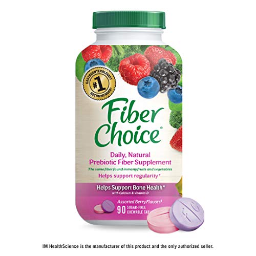 Product Cover Fiber Choice Nutritional Prebiotic Supplement Sugar-Free Bone Health with Calcium & Vitamin D Tablet 90 Count