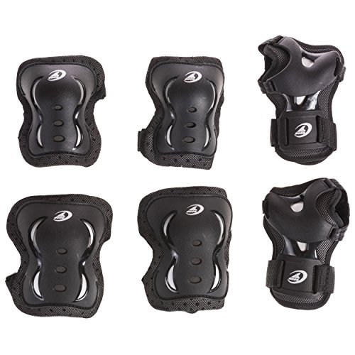 Product Cover Rollerblade Bladegear XT 3 Pack Protective Gear, Knee Pads, Elbow Pads and Wrist Guards, Multi Sport Protection, Unisex, Black