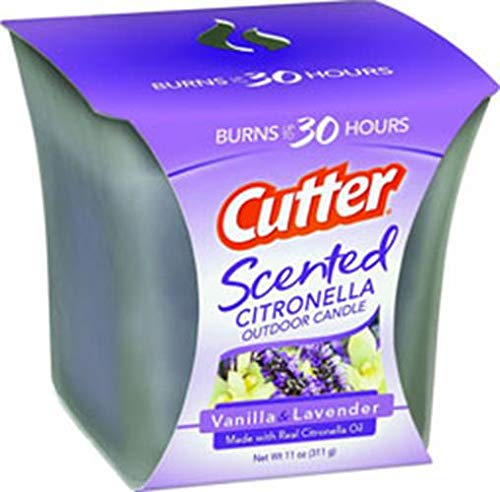 Product Cover Cutter Scented Citronella Outdoor Candle, Vanilla & Lavender, 11-Ounce
