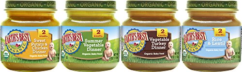 Product Cover Earth's Best Organic Stage 2, Delicious Din Din Variety Pack, 12 Count, 4 Ounce Jars