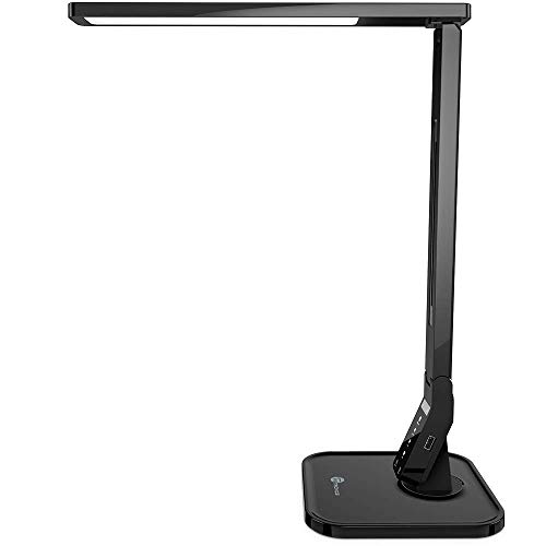 Product Cover TaoTronics LED Desk Lamp with USB Charging Port, 4 Lighting Modes with 5 Brightness Levels, 1h Timer, Touch Control, Memory Function, Black, 14W, Official Member of Philips Enabled Licensing Program