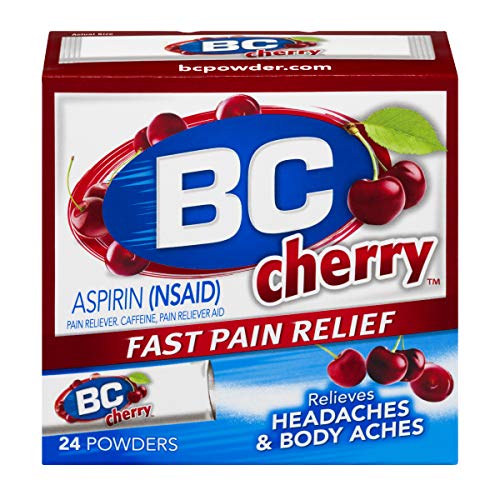 Product Cover BC Powder | Fast Pain Relief | Aspirin (NSAID) & Caffeine | Cherry | 24 Count, Pack of 1
